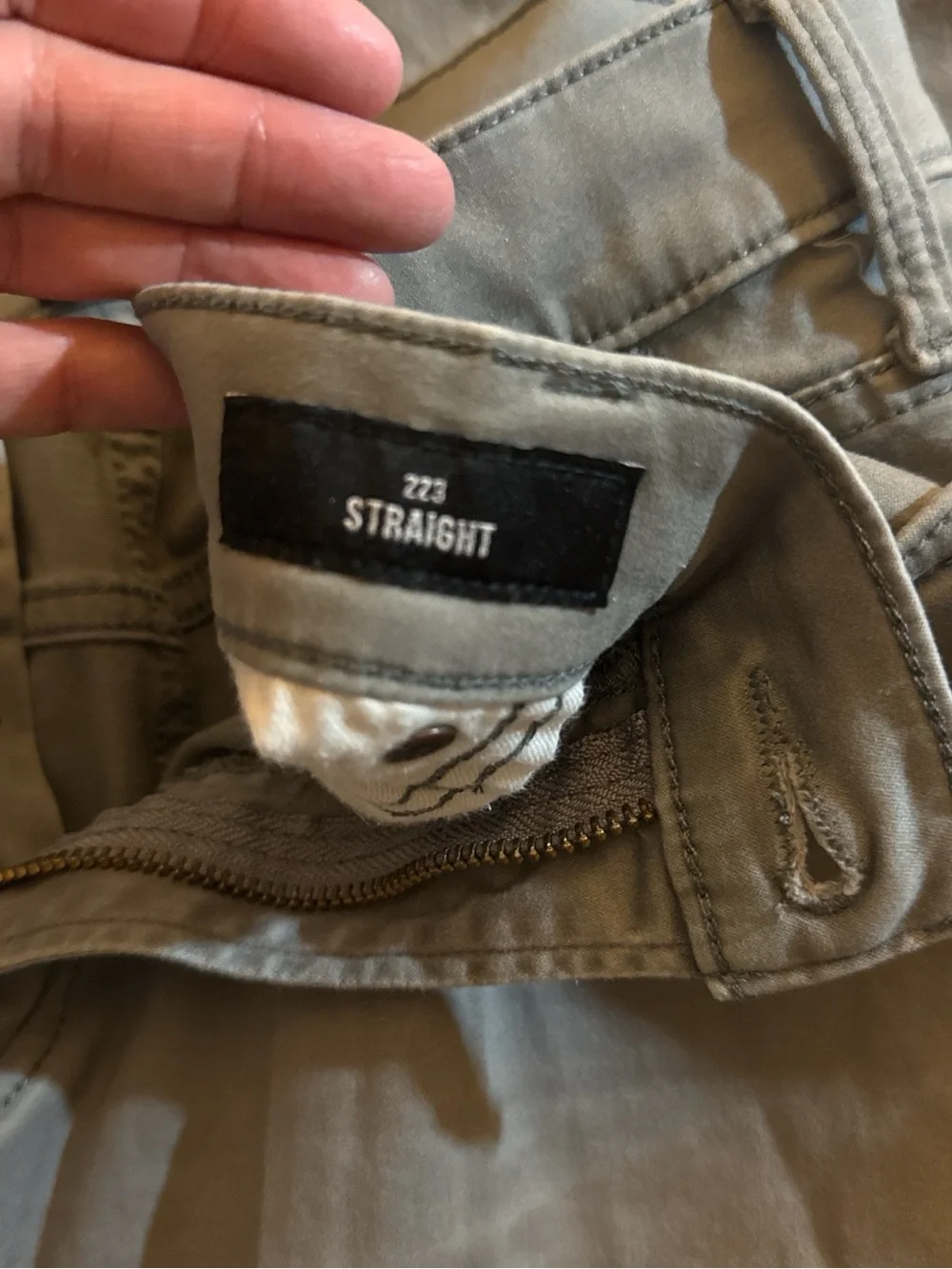 Lucky Brand Straight Pants in Olive Green